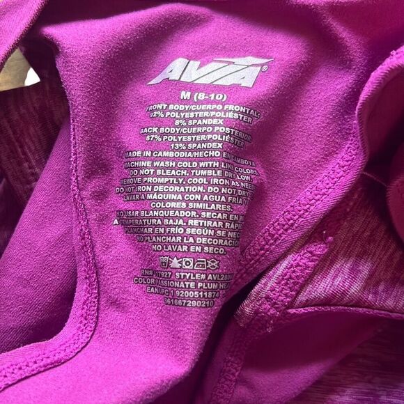 Avia Active Tank Top Womens Medium Purple Heathered Sleeveless Athletic Workout - Picture 2 of 4